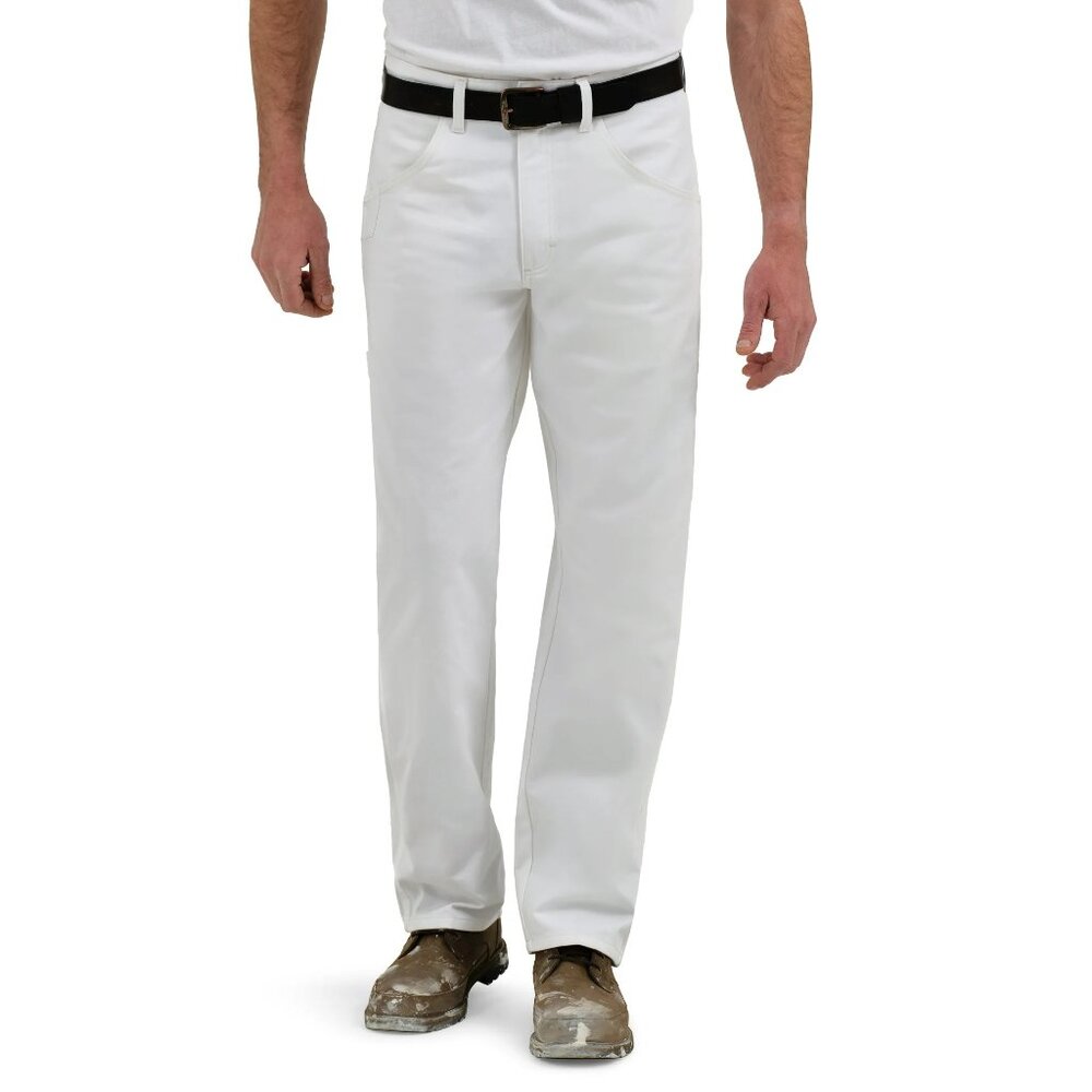 NEW Men's Wrangler Workwear Relaxed Fit Painter Pants White